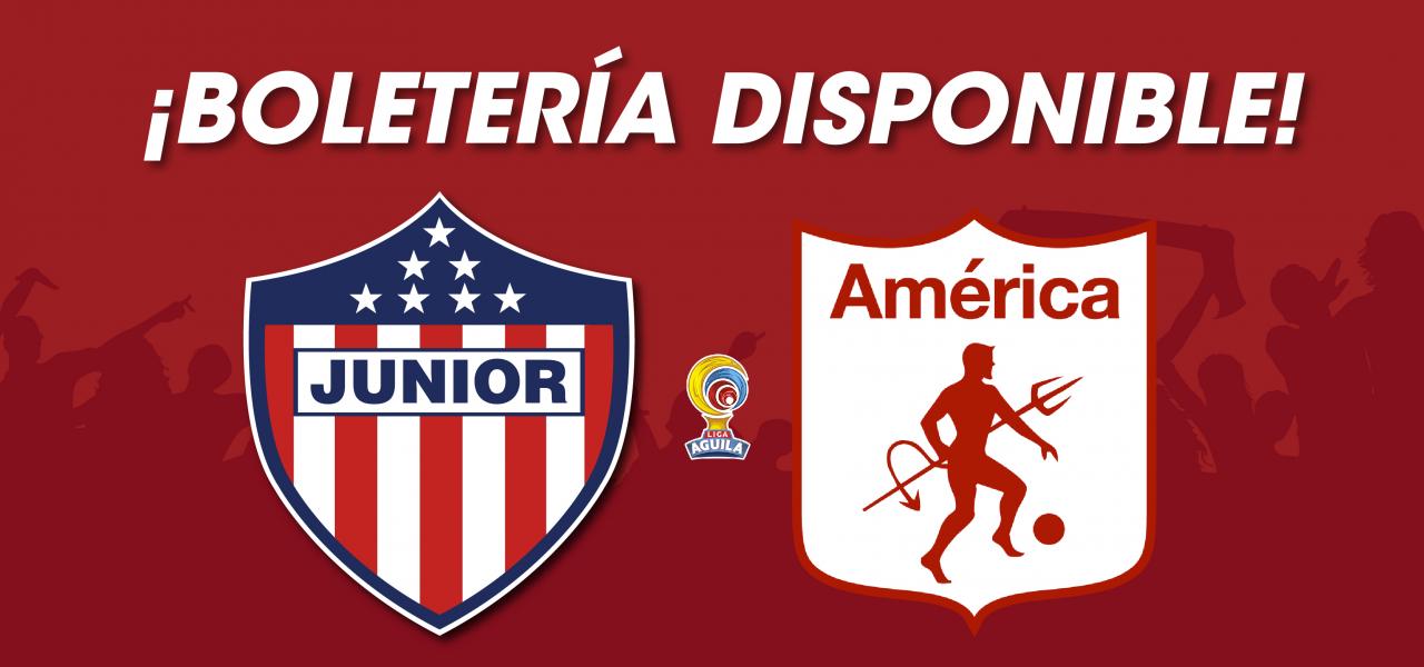 JUNIOR vs. AMÉRICA DE CALI ADQUIERE YA TU BOLETA. LLENEMOS EL ESTADIO